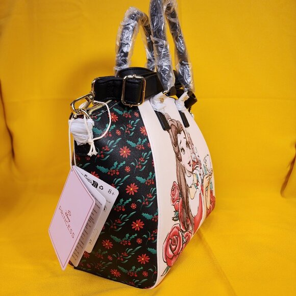 Loungefly Disney Princess Beauty And The Beast Belle Chip Holiday Satchel Bag - Picture 5 of 13